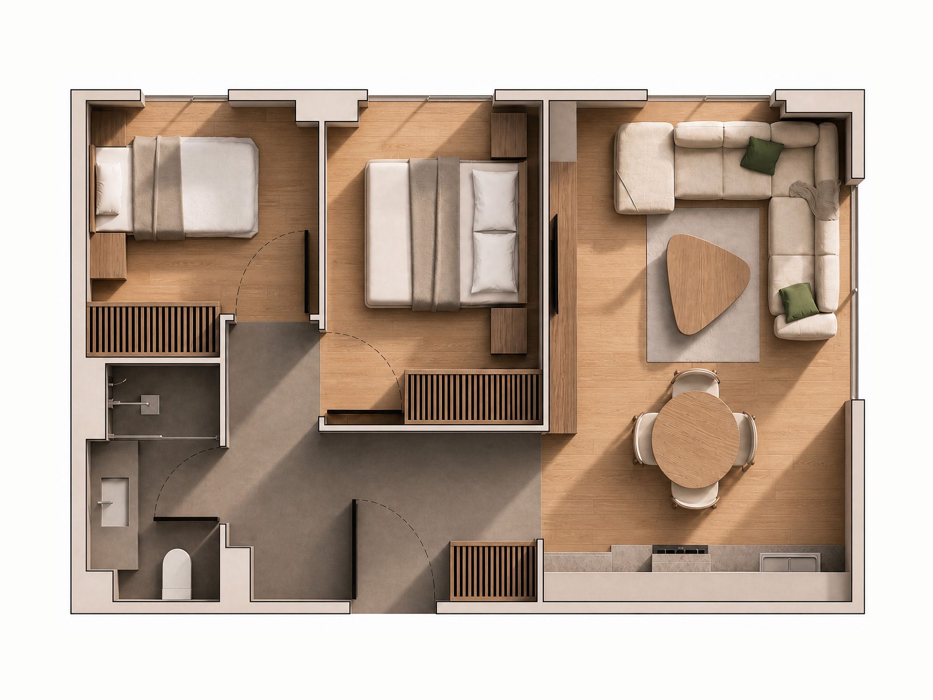 Rafine Seyir 2+1 daire planı